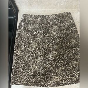 Talbots women’s Leopard Animal Print Skirt Size 6 petite